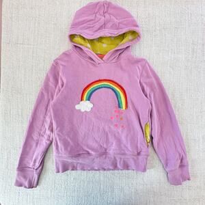 Mini Boden Purple Rainbow Hoodie PLAY 9/10